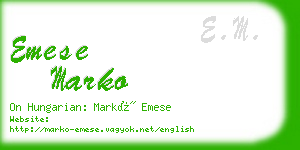 emese marko business card